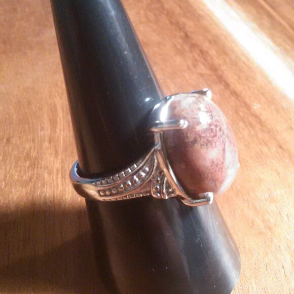 Aqua Nueva Moss Stainless Steel Solitaire Ring (Size 8) - Picture 15 of 16